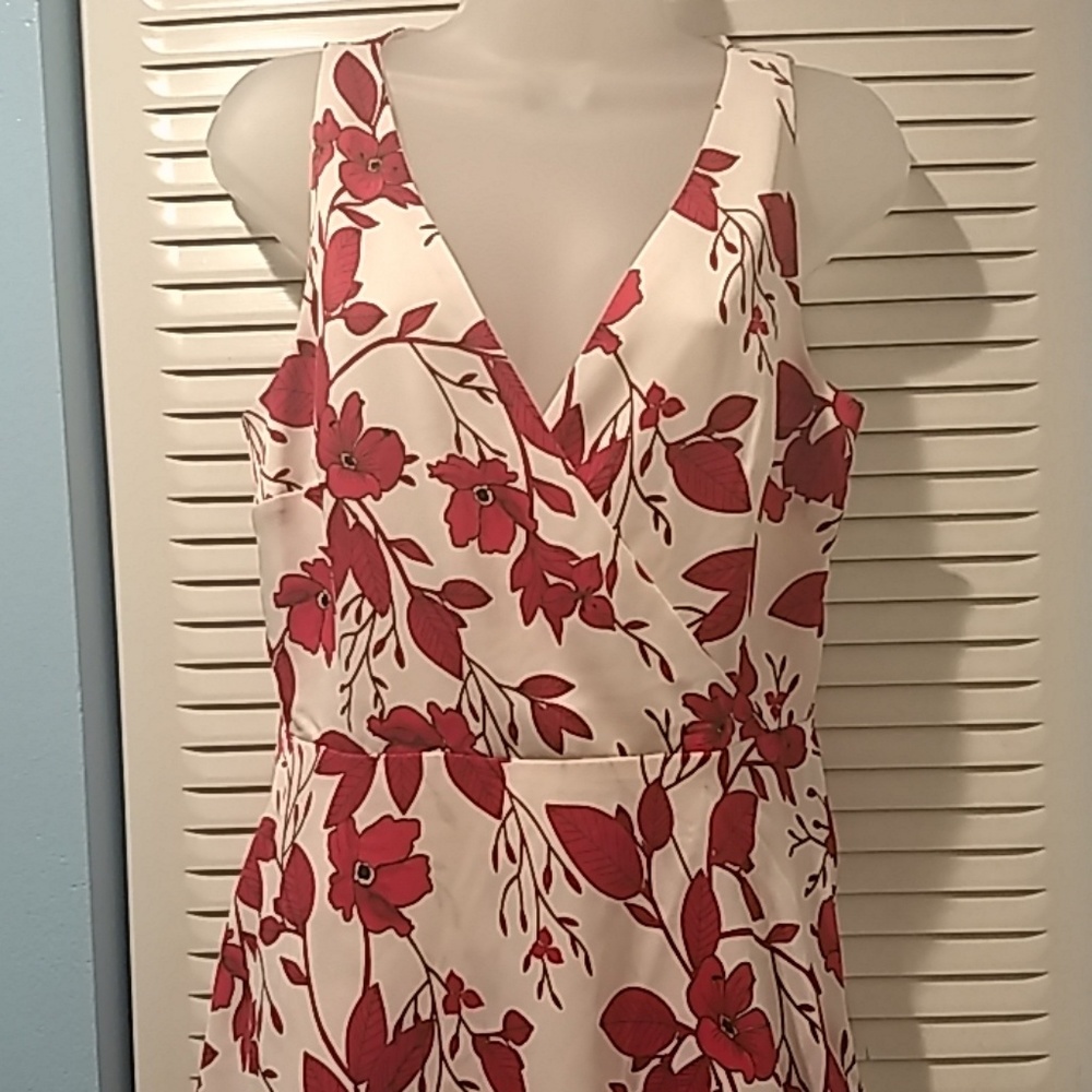 Red & white dress